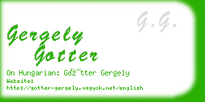 gergely gotter business card